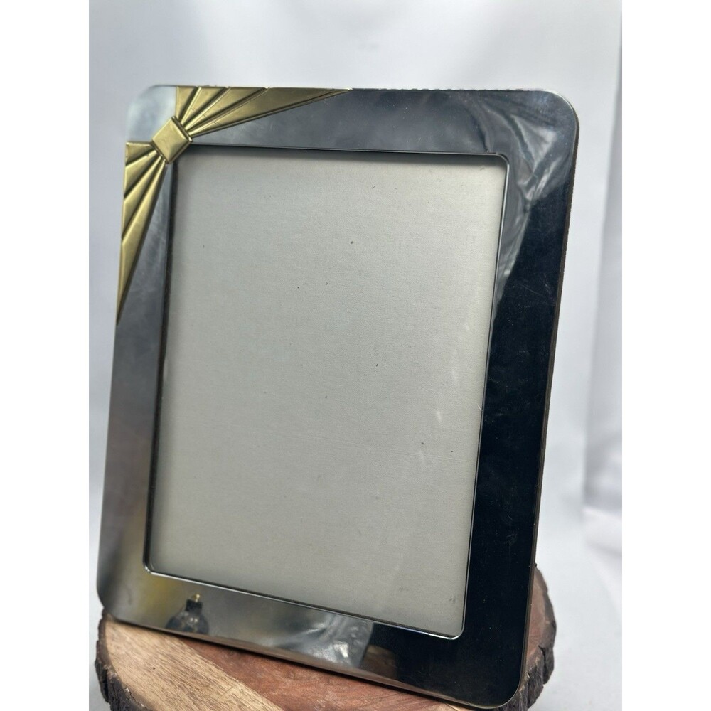 Brass & Chrome Art Deco With Bow Free Standing Picture Frame
